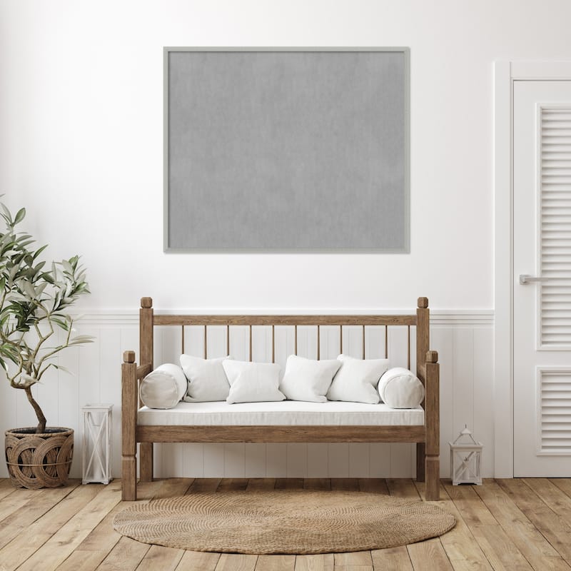 Amanti Art Silver Leaf Framed Magnetic Board