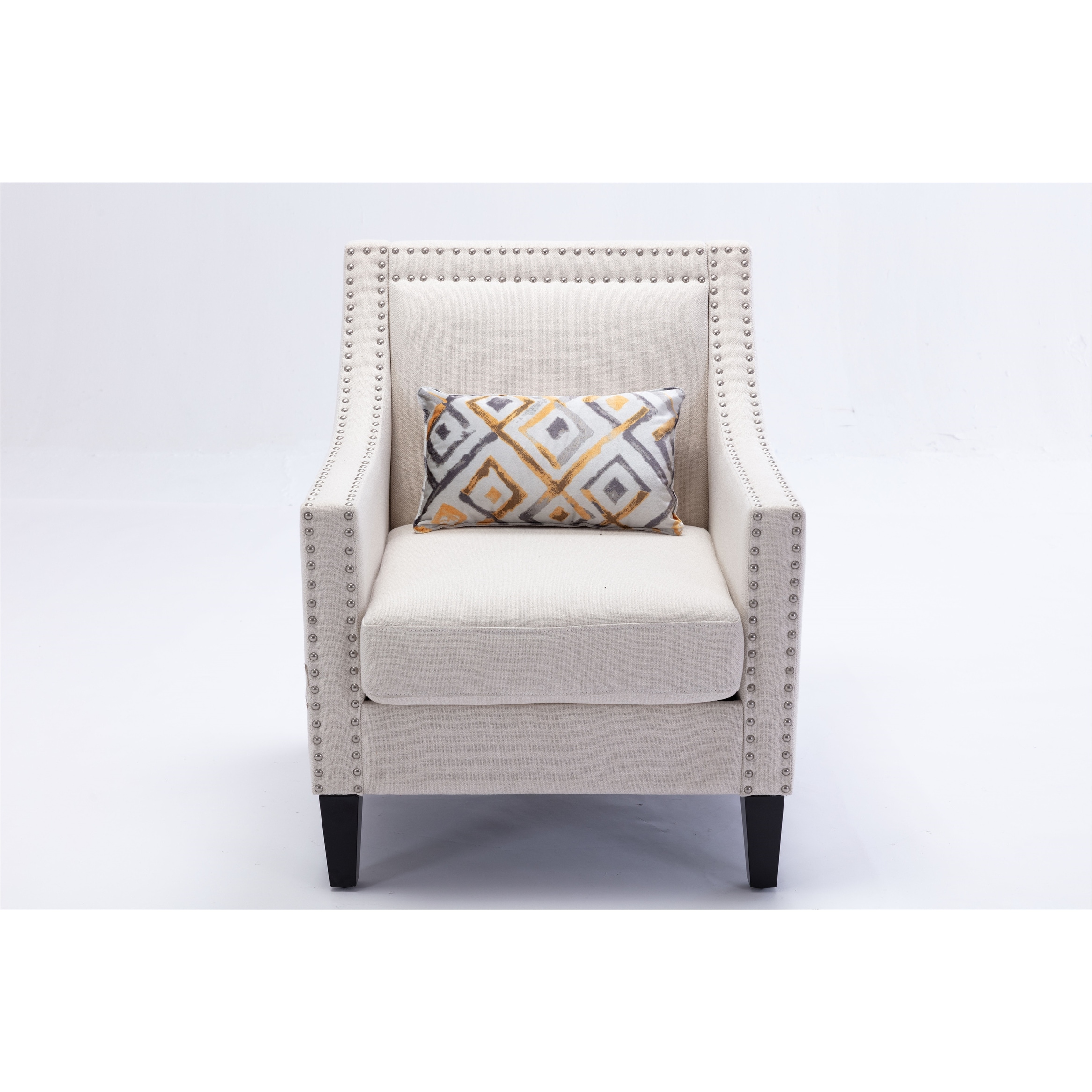 Mid Century Modern Accent Armchair Upholstered Reading Chair with