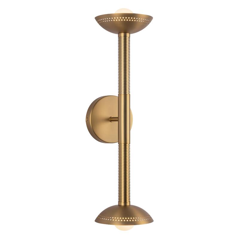 Alora Lighting WV616223-UNV Arden 2 Light 6" Wide LED Bath Bar - Brushed Gold / Opal Glass