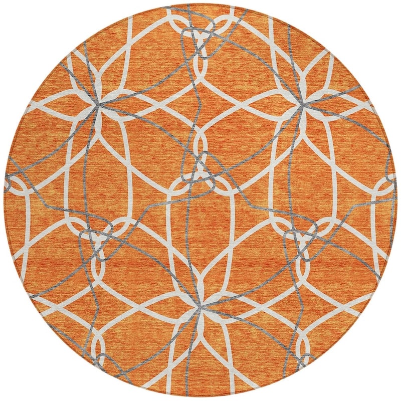 HomeRoots Geometric Modern Rectangle Outdoor Rug