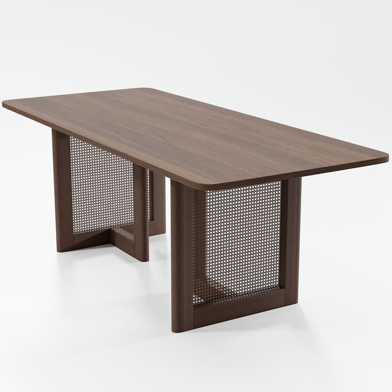 Wooakway Solid Wood 67'' Square Dining Table for 6 People Nordic style