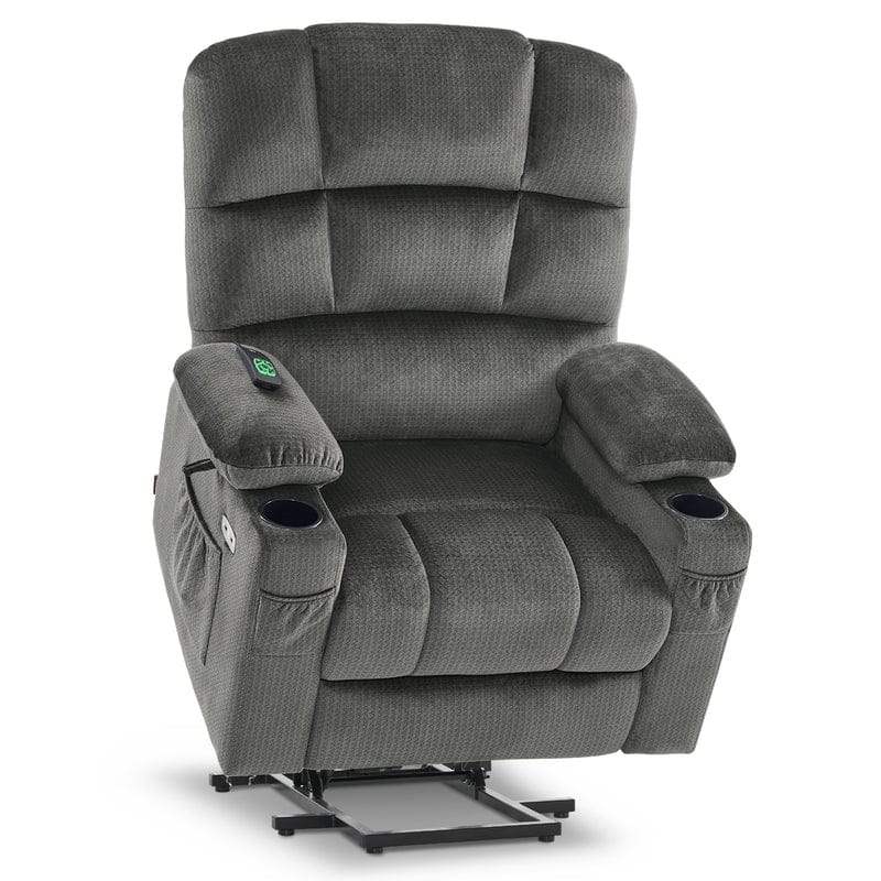 MCombo Dual Motor Power Lift Recliner Chair for Elderly, Massage and Heat, Fabric 7680