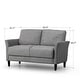 preview thumbnail 7 of 7, Priage by ZINUS Soft Grey Upholstered Loveseat