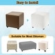 preview thumbnail 4 of 55, Stretch Foot Stool Cover Rectangular Square Foot Stool Slipcover