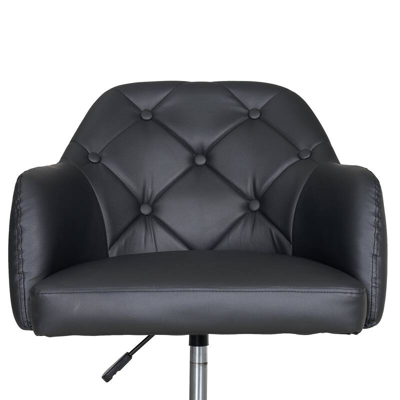 VECELO Swivel Wingback Tilting Drafting Chairs 32.28"-40.16" Adjustable Height Diamond Tufted Back Naihead Home Office Chairs