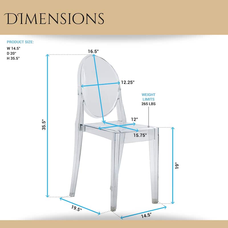 Modern Designs 2 and 4-piece Set of Stackable Transparent Ghost Chairs for Events - N/A