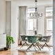 preview thumbnail 8 of 8, Jona French Country Farmhouse 5-Light Black Crystal Chandelier for Dining Room Bedroom