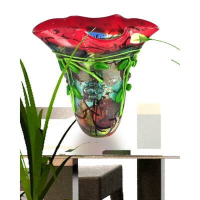 Henton Hand Blown Art Glass Vase