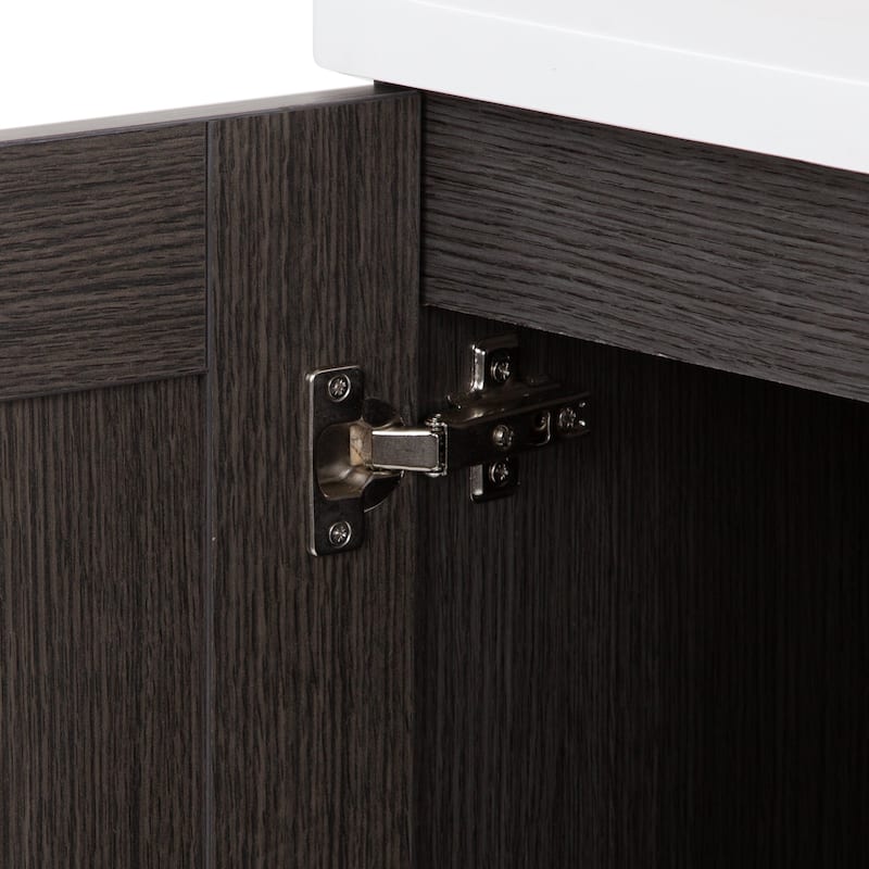 Spring Mill Cabinets Noelani 24" Bathroom Vanity With 2-Door Cabinet, Drawer, and White Sink Top