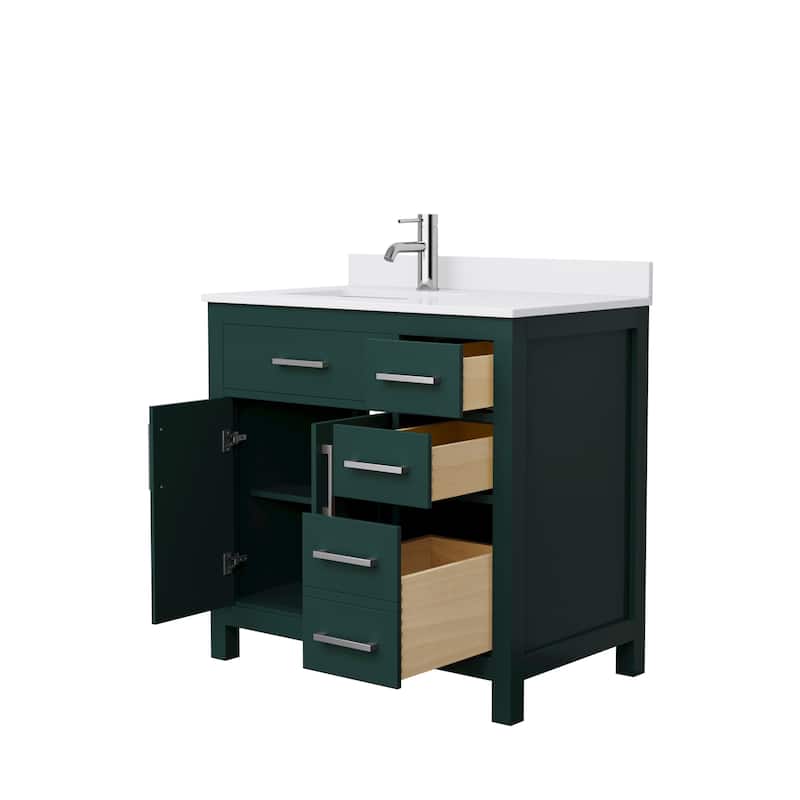 Beckett 36 Inch Single Vanity, Cultured Marble Top
