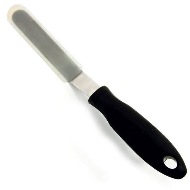 Norpro Grip-EZ Offset Cupcake Icing Spatula with Silicone Wrapped Stainless Steel Blade - 1 Pack