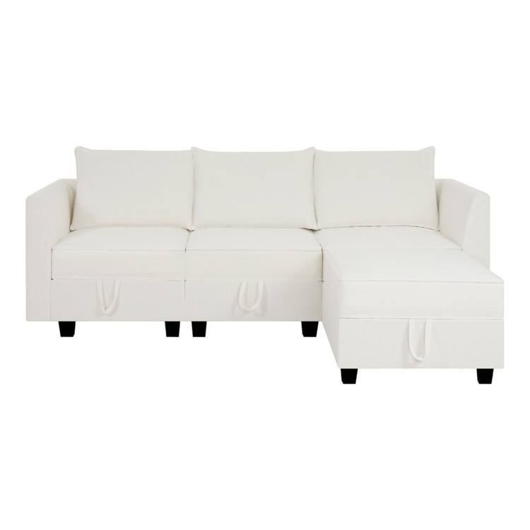 Modern DIY Collection - Convertible Modular Sectional Sofa - Linen Sofa Couch for Living Room Apartment Office