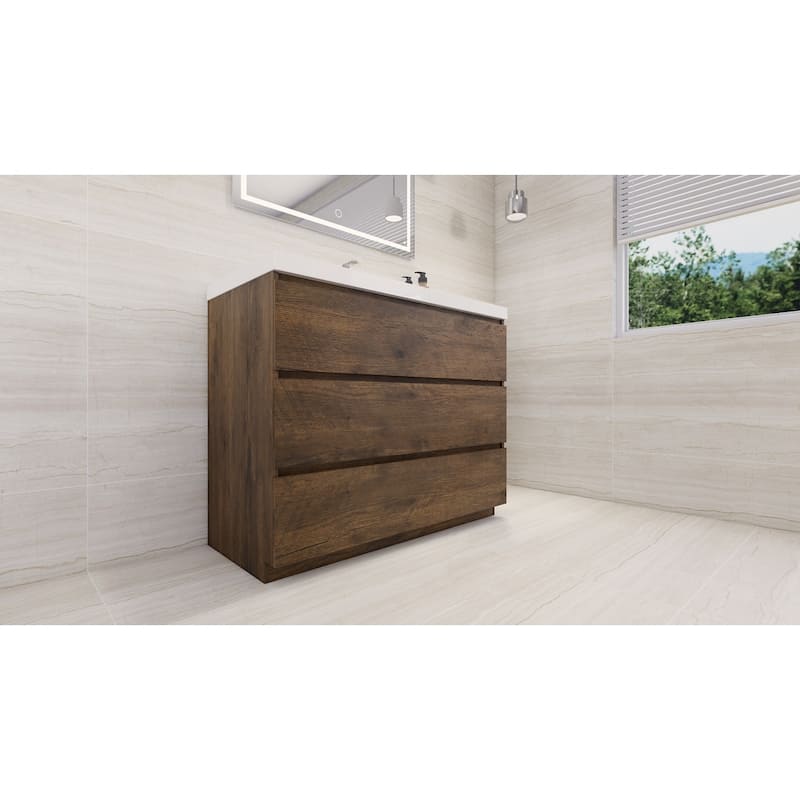 Aron 42'' Freestanding Vanity with Reinforced Acrylic Sink
