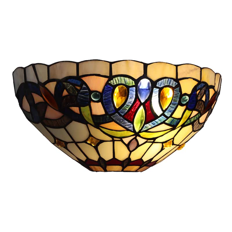 Tiffany Victorian Design 1-light Black Wall Sconce