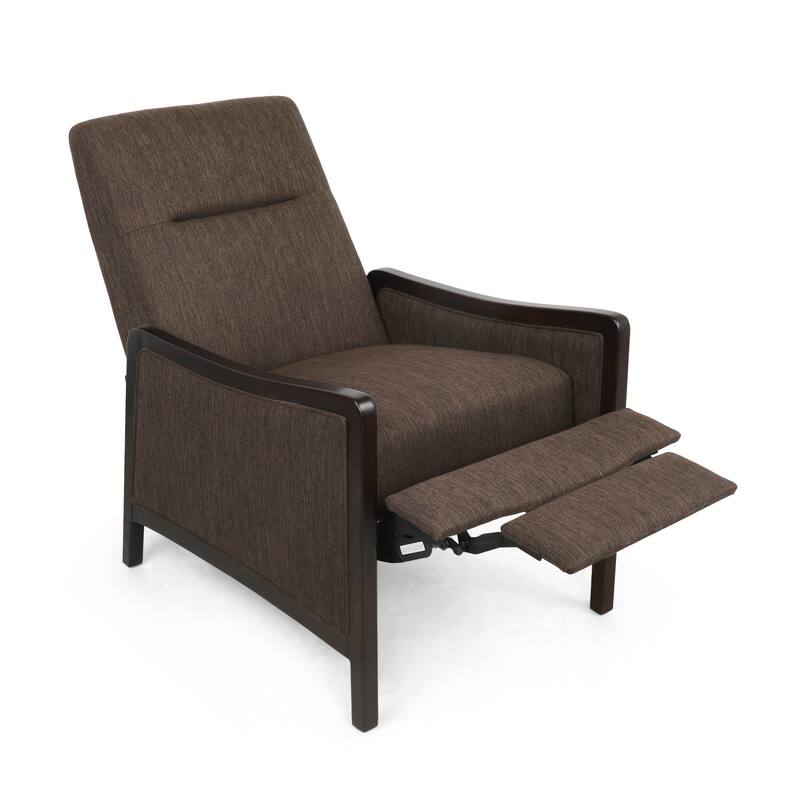 Veatch Contemporary Upholstered Pushback Recliner by Christopher Knight Home