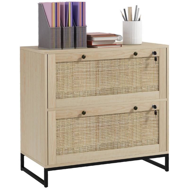 Vinsetto 2 Drawer File Cabinet with Lock, Vertical Filing Cabinet with Keys