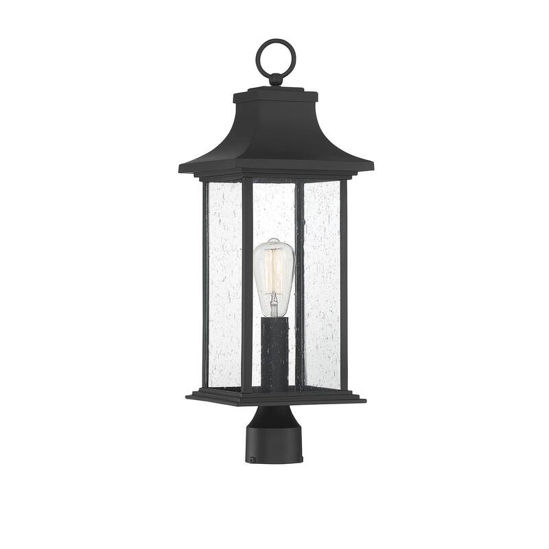 Savoy House Hancock 24" Tall Single Head Post Lights Ceiling Fixture - Matte Black