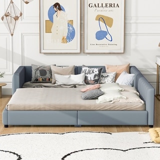Platform Bed & Daybed Sectional Upholstered Bed Mother & Child Bed Grounded Bed Stripe Upholstered Bed- Queen & Twin XL Size