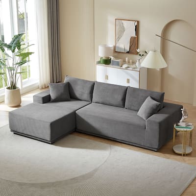 L-Shape Modular Sectional Sofa with Chaise, Including Bottom Frame
