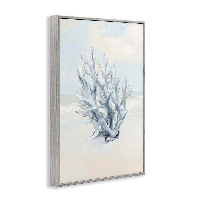 Stupell Soft Minimal Coral Branch Framed Giclee Art Design By Ramona Murdock