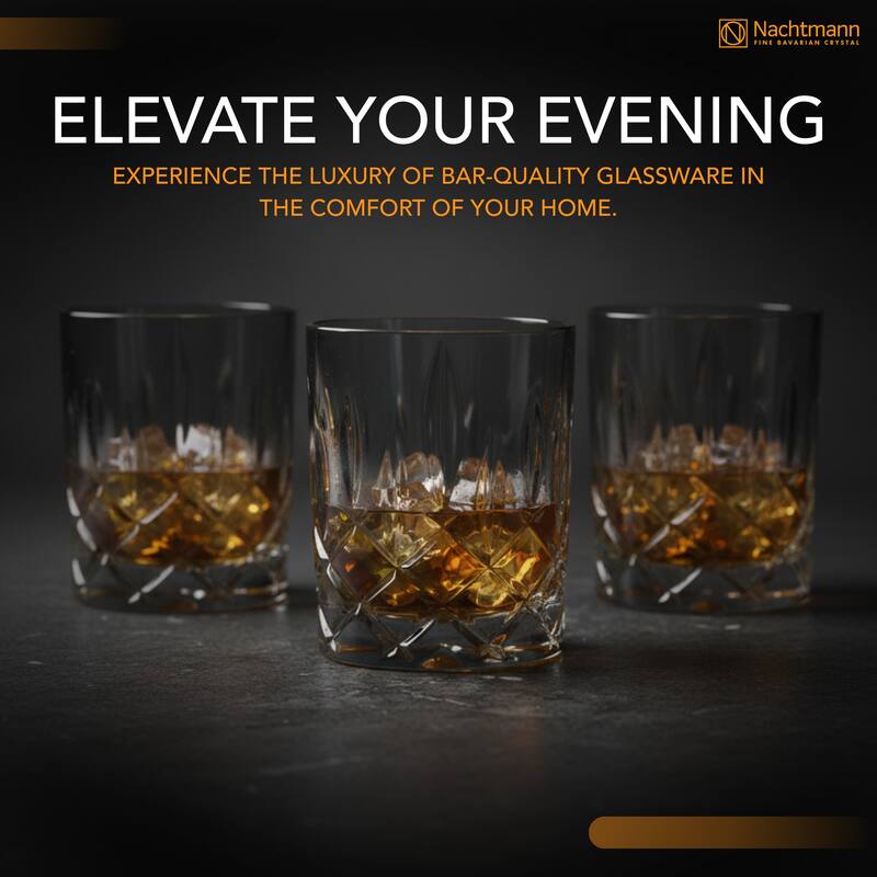 Nachtmann Set of 2 Noblesse Fine Glass Whiskey Tumblers
