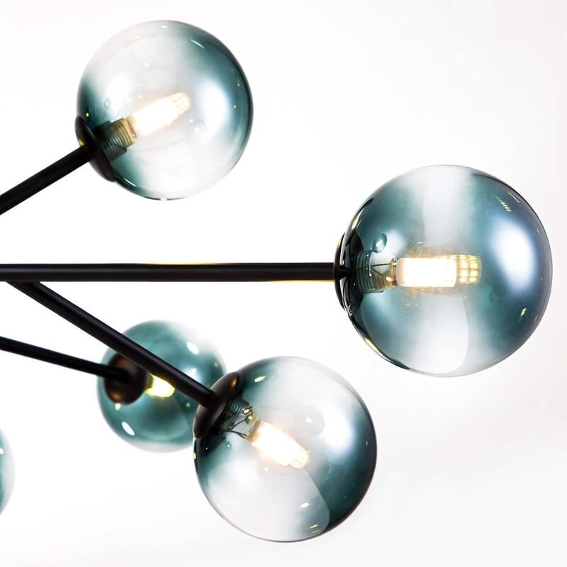 Modern Large Bubble Sputnik Chandelier in Black or Gold for Dining Room