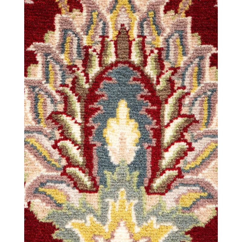Overton Hand Knotted Wool Traditional Oriental Red Area Rug - 4' x 6'