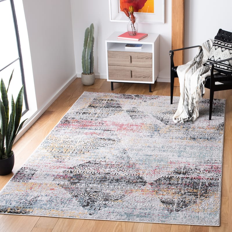 SAFAVIEH Porcello Exa Modern Abstract Rug - 8' x 10' - Grey/Black