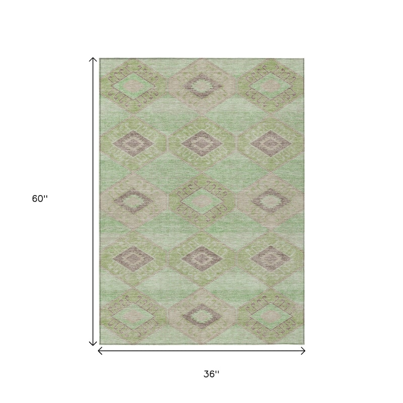 HomeRoots Aztec Transitional Rectangle Outdoor Rug