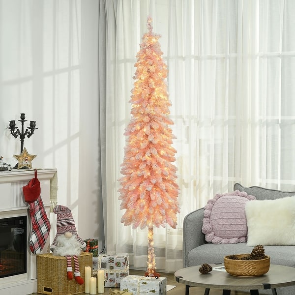 6ft Tall Pencil Prelit Artificial Christmas Tree Holiday Décor
