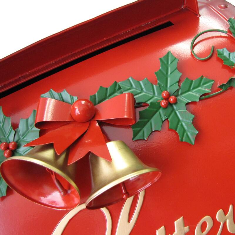 Set of 3 "Letters to Santa" Mailboxes - Red - Large