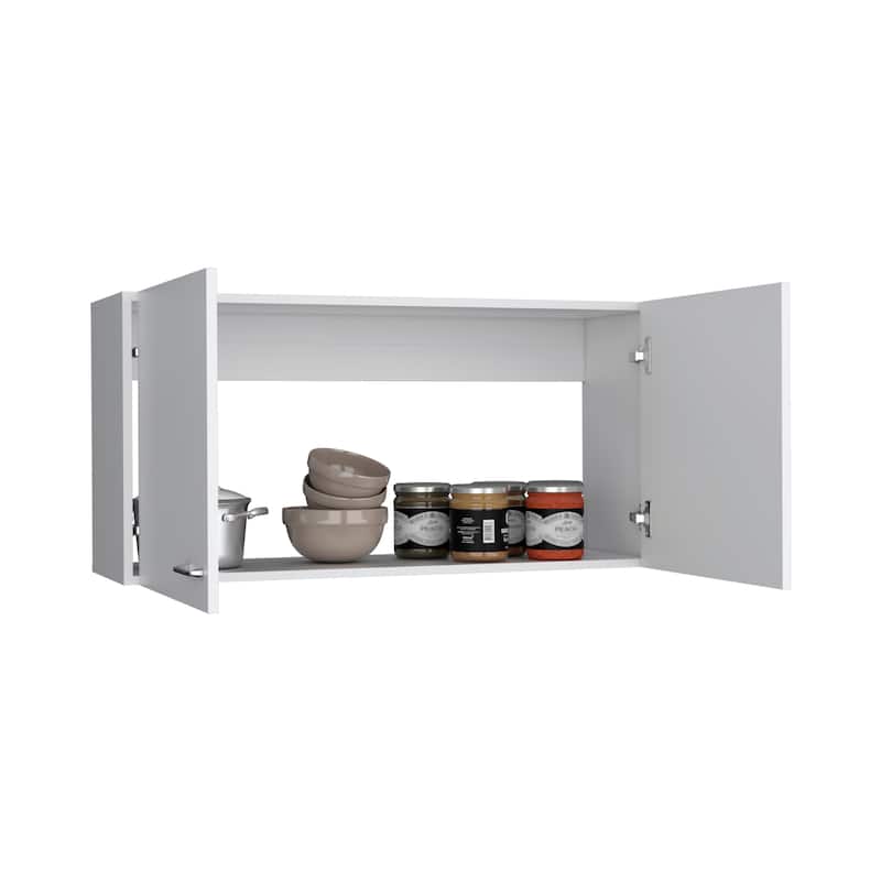 Napoles 39" W Double Door Wall Cabinet White