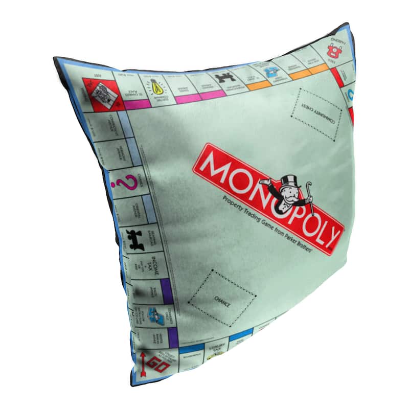 Hasbro Monopoly 18 Inch Throw Pillow