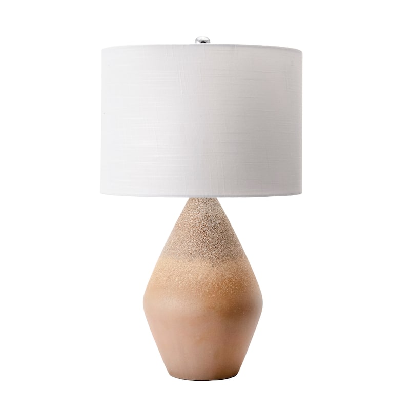 Nuloom 24" Ombre Glass Vase Linen Shade Table Lamp - 14"W x 14"D x 24"H