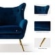 preview thumbnail 36 of 107, Eusebio Tufted Velvet Accent Chair with Wingback, Arms, and Metal Gold Legs for Living Room or Bedroom by HULALA HOME