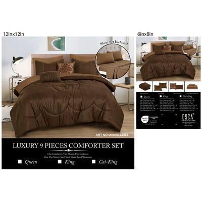 Superior Reversible Down Alternative Undine 9PC Comforter Set