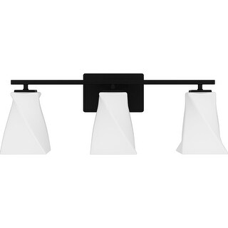 Stetson 3-Light Matte Black Bath Light