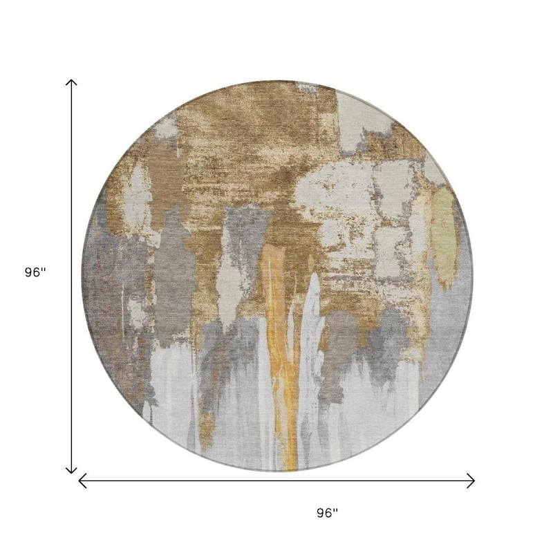 HomeRoots Abstract Transitional Rectangle Outdoor Rug