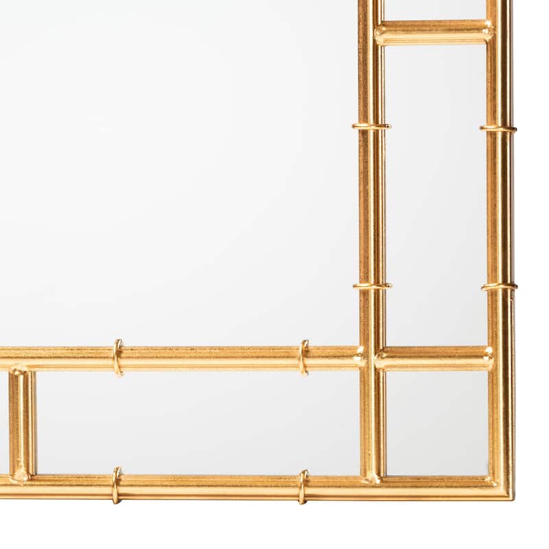 Bedivere Modern Glam and Luxe Antique Goldleaf Metal Accent Wall Mirror - Antique goldleaf