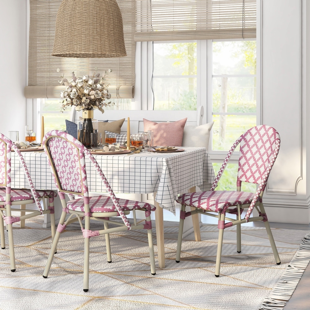 Pink bistro discount chairs
