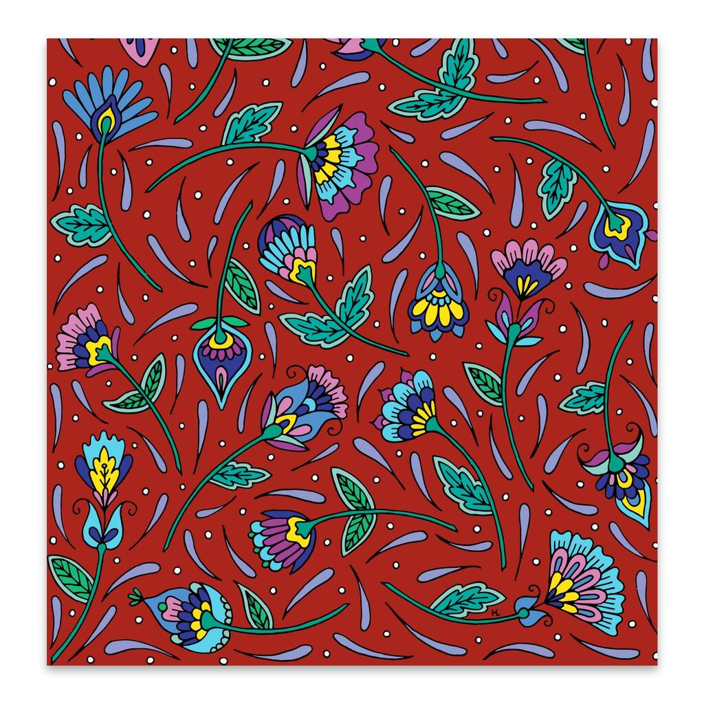 Botanical Floral Floral Botanical Metal Wall Art Print