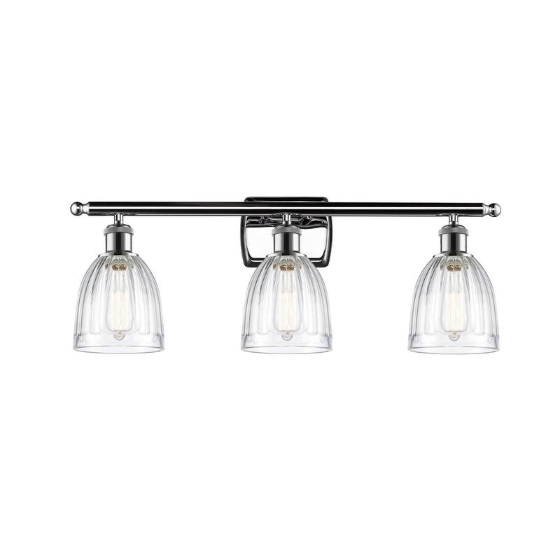 Innovations Lighting Brookfield 3 Light 26" Wide Bathroom Vanity Light - Polished Chrome / Clear