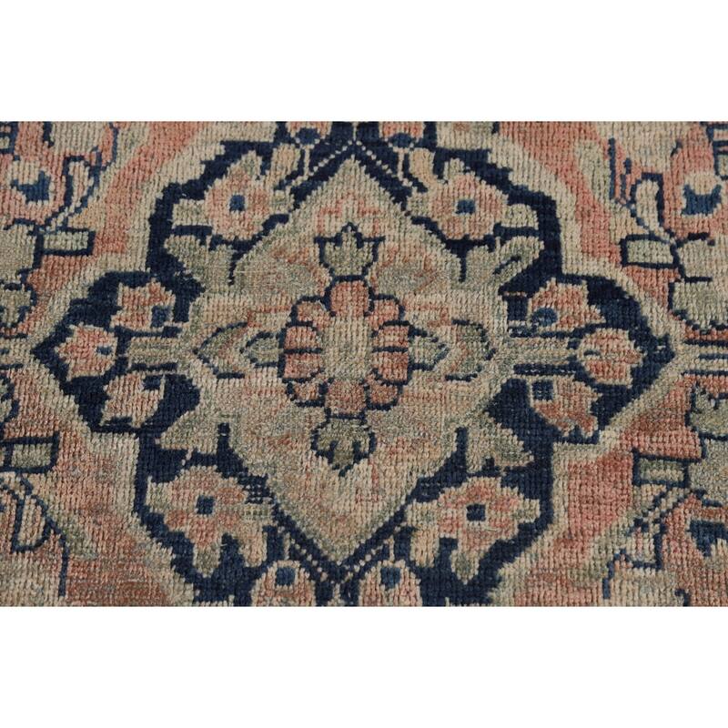 Antique Pink Mahal Persian Area Rug Handmade Wool Carpet - 4'0" x 6'6"
