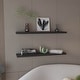 preview thumbnail 13 of 20, Ecco 47" Wide Floating Shelves Set of 2 Black