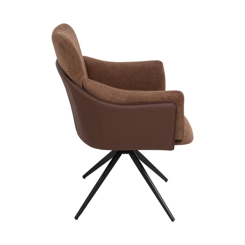 360° Swivel Home Office Desk Chairs Set of 2, Dining Chairs with Arm