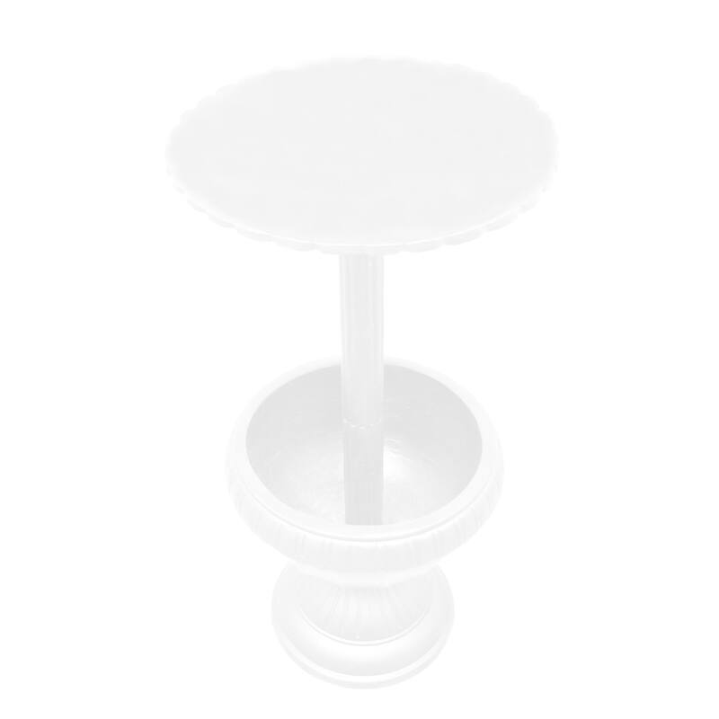Ornate Round Cast Aluminum Metal 35-in Bird Bath and Planter Vase Combo