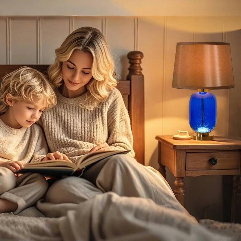 Bedside Table Lamp with 3-Way Lighting Modes for Bedroom Living Room
