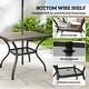 preview thumbnail 4 of 7, Outsunny Outdoor Dining Table for 4 People, 37" Square Patio Table with Umbrella Hole, Backyard, Deck, Gray