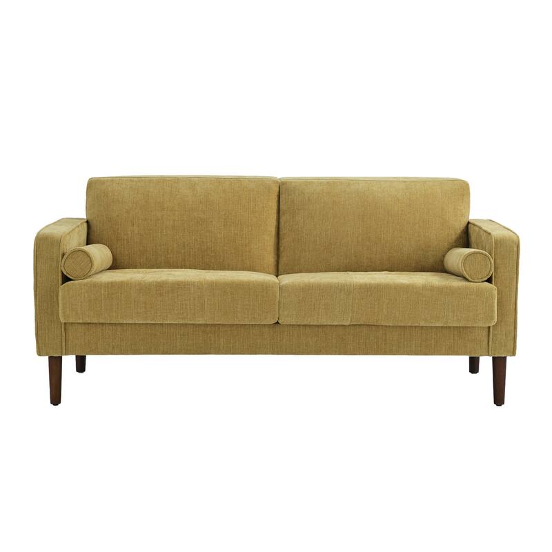 62.5'' W Corduroy Couch Upholstered Square Arm Sofa