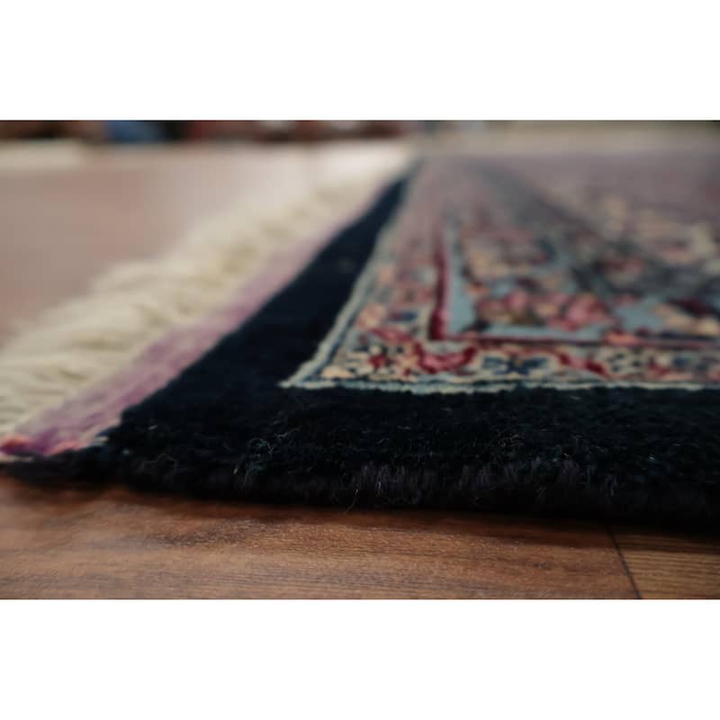 Hand Knotted Oriental 100% Wool Carpet Traditional Floral Red Mashad Area Rug - 15' 6'' X 11' 6''